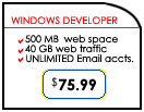 webhosting - windows developer plan