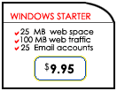 order windows starter webhosting