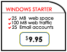 webhosting - windows starter plan