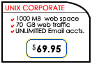 webhosting - unix corporate plan