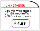 webhosting - unix starter plan